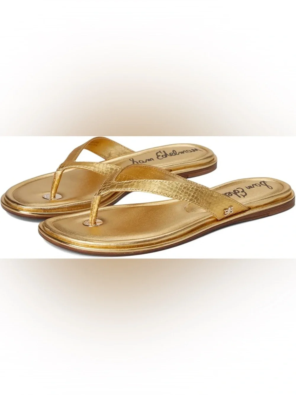 Sam Edelman Remi Gold Metallic Thong Sandal